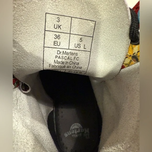 Dr Martens 1460 Pascal Boots Size 5 Floral Clash Wanderlust Red Purple - Picture 12 of 14